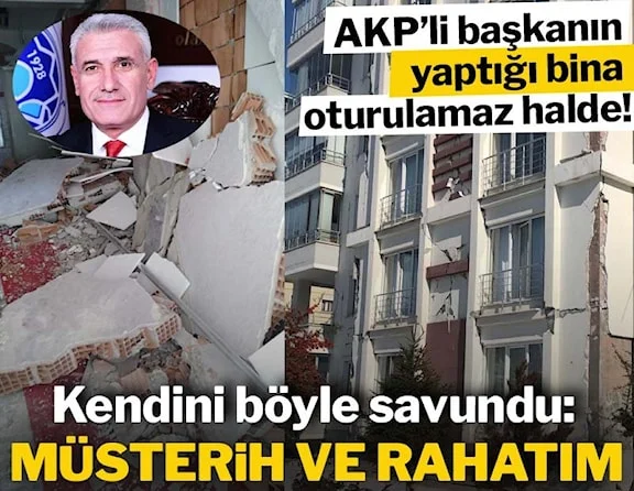 Akpli Ba Kan N Yapt Bina Oturulamaz Halde Kendini B Yle Savundu